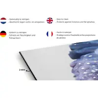 KitchenYeah Spatscherm keuken 120x60 cm - Kookplaat achterwand Kaketoe - Blauw - Dieren - Natuur - Muurbeschermer - Spatwand fornuis - Hoogwaardig aluminium