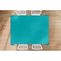 KitchenYeah Tafelkleed - Tafellaken - 260x180 cm - Blauw - Effen kleur - Binnen en Buiten