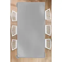 KitchenYeah Tafelkleed - Tafellaken - 150x300 cm - Grijs - Effen print - Binnen en Buiten