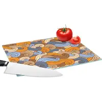 KitchenYeah Glazen Snijplank - 28x20 - Vintage - Japans - Patronen - Snijplanken Glas