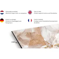 KitchenYeah Spatscherm keuken 120x80 cm - Kookplaat achterwand Verf - Wit - Abstract - Muurbeschermer - Spatwand fornuis - Hoogwaardig aluminium