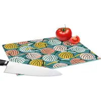 KitchenYeah Glazen Snijplank - 28x20 - Breien - Wol - Patronen - Snijplanken Glas