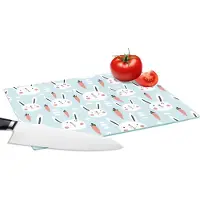 KitchenYeah Glazen Snijplank - 28x20 - Konijn - Dieren - Kind - Snijplanken Glas