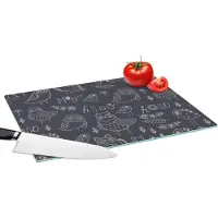 KitchenYeah Glazen Snijplank - 39x28 - Patronen - Vogel - Uil - Snijplanken Glas