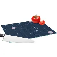 KitchenYeah Glazen Snijplank - 28x20 - Ruimte - Astronomie - Patronen - Snijplanken Glas