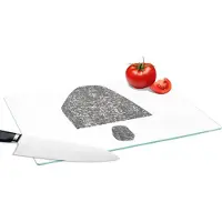 KitchenYeah Glazen Snijplank - 39x28 - Minimalisme - Abstract - Design - Snijplanken Glas