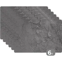 KitchenYeah Placemat - Steen - Klei - Grijs - Structuren - 45x30 cm - Onderleggers placemats - Tafel decoratie