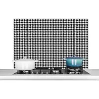 KitchenYeah Achterwand keuken - Spatwand - Design - Patronen - Zwart - Wit - Keuken - 100x65 cm - Spatscherm