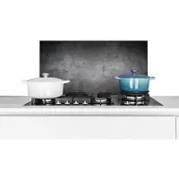 KitchenYeah Spatscherm keuken 60x30 cm - Kookplaat achterwand Beton - Grijs - Retro - Cement - Textuur - Muurbeschermer - Spatwand fornuis - Hoogwaardig aluminium