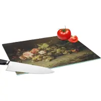 KitchenYeah Glazen Snijplank - 39x28 - Fruit - Stilleven met druiven - Oude meesters - Snijplanken Glas