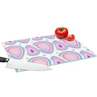KitchenYeah Glazen Snijplank - 39x28 - Patroon - Agaat - Retro - Paars - Snijplanken Glas
