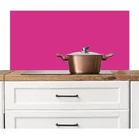KitchenYeah Spatscherm keuken 100x50 cm - Kookplaat achterwand Fuchsia - Neon - Kleuren - Muurbeschermer - Spatwand fornuis - Hoogwaardig aluminium