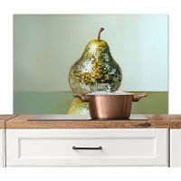 KitchenYeah Spatscherm keuken 100x65 cm - Kookplaat achterwand Fruit - Disco - Art - Glitter - Muurbeschermer - Spatwand fornuis - Hoogwaardig aluminium