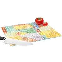 KitchenYeah Glazen Snijplank - 39x28 - Patronen - Mozaïek - Abstract - Snijplanken Glas