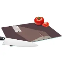 KitchenYeah Glazen Snijplank - 28x20 - Meisje - Vogel - Vintage - Snijplanken Glas