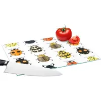 KitchenYeah Glazen Snijplank - 28x20 - Kever - Insecten - Design - Snijplanken Glas