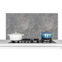 KitchenYeah Spatscherm keuken 120x60 cm - Kookplaat achterwand Patronen - Industrieel - Beton print - Muurbeschermer - Spatwand fornuis - Hoogwaardig aluminium