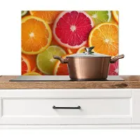 KitchenYeah Spatscherm keuken 60x40 cm - Kookplaat achterwand Fruit - Kleurrijk - Close up - Muurbeschermer - Spatwand fornuis - Hoogwaardig aluminium