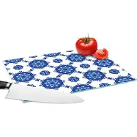 KitchenYeah Glazen Snijplank - 28x20 - Portugal - Bloemen - Design - Snijplanken Glas