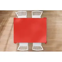 KitchenYeah Tafelkleed - Tafellaken - 170x130 cm - Rood - Kleur - Effen - Binnen en Buiten