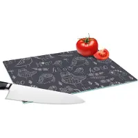 KitchenYeah Glazen Snijplank - 28x20 - Patronen - Vogel - Uil - Snijplanken Glas