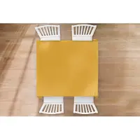 KitchenYeah Tafelkleed - Tafellaken - 120x120 cm - Okergeel - Herfst - Interieur - Binnen en Buiten