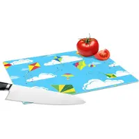 KitchenYeah Glazen Snijplank - 28x20 - Vlieger - Zomer - Patroon - Snijplanken Glas