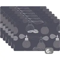KitchenYeah Placemat - Placemats kunststof - Parfum - Ketting - Design - 45x30 cm - 6 stuks - Hittebestendig - Anti-Slip - Onderlegger - Afneembaar