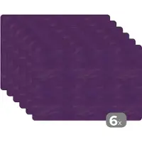 KitchenYeah Placemats - Leer - Paars - Dierenhuid - 45x30 cm - 6 stuks - Bakken - Tafelonderzetter