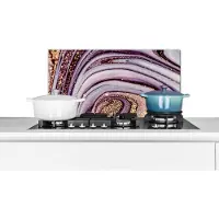 KitchenYeah Spatscherm keuken 70x30 cm - Kookplaat achterwand Marmer - Roze - Goud - Glitter - Marmerlook - Luxe - Muurbeschermer - Spatwand fornuis - Hoogwaardig aluminium