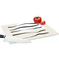 KitchenYeah Glazen Snijplank - 39x28 - Abstract - Lijn - Pastel - Snijplanken Glas