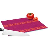 KitchenYeah Glazen Snijplank - 28x20 - Olifant - Design - Roze - Snijplanken Glas