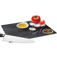 KitchenYeah Glazen Snijplank - 28x20 - Eieren - Bruine suiker - Koken - Snijplanken Glas
