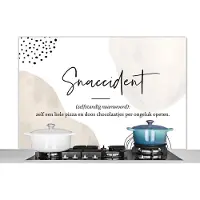 KitchenYeah Spatscherm keuken 120x80 cm - Kookplaat achterwand Quotes - Snaccident definitie - Spreuken - Snaccident - Woordenboek - Muurbeschermer - Spatwand fornuis - Hoogwaardig aluminium