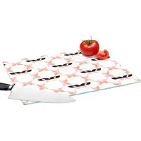 KitchenYeah Glazen Snijplank - 39x28 - Carnaval - Patronen - Maskers - Snijplanken Glas