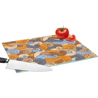 KitchenYeah Glazen Snijplank - 39x28 - Vintage - Japans - Patronen - Snijplanken Glas