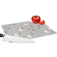 KitchenYeah Glazen Snijplank - 28x20 - Sokken - Patronen - Kerst - Snijplanken Glas