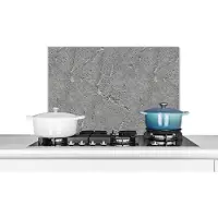KitchenYeah Spatscherm keuken 60x40 cm - Kookplaat achterwand Beton - Patronen - Steen - Muurbeschermer - Spatwand fornuis - Hoogwaardig aluminium