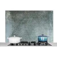 KitchenYeah Spatscherm keuken 120x80 cm - Kookplaat achterwand Beton - Verwering - Vintage - Design - Muurbeschermer - Spatwand fornuis - Hoogwaardig aluminium