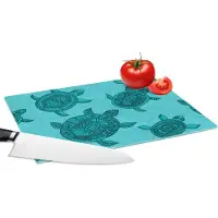KitchenYeah Glazen Snijplank - 28x20 - Schildpad - Patronen - Indonesië - Snijplanken Glas