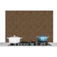 KitchenYeah Spatscherm keuken 120x80 cm - Kookplaat achterwand Graniet - Steen - Patroon - Muurbeschermer - Spatwand fornuis - Hoogwaardig aluminium