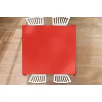 KitchenYeah Tafelkleed - Tafellaken - 180x180 cm - Rood - Kleur - Effen - Binnen en Buiten