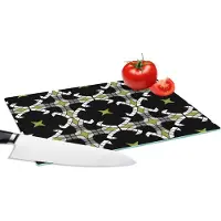 KitchenYeah Glazen Snijplank - 28x20 - Glas in lood - Abstract - Patronen - Snijplanken Glas