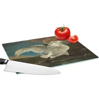 KitchenYeah Glazen Snijplank - 28x20 - Zwaan - Oude meesters - Jan Asselijn - Snijplanken Glas