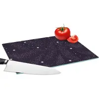 KitchenYeah Glazen Snijplank - 28x20 - Ruimte - Sterrenhemel - Kinderen - Design - Snijplanken Glas