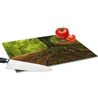 KitchenYeah Glazen Snijplank - 39x28 - Boom - Bos - Herfstbladeren - Snijplanken Glas