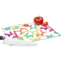 KitchenYeah Glazen Snijplank - 28x20 - Ballon - Patronen - Dieren - Snijplanken Glas