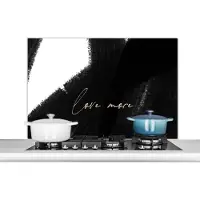 KitchenYeah Spatscherm keuken 100x65 cm - Kookplaat achterwand Tekst - Abstract - Love more - Quotes - Muurbeschermer - Spatwand fornuis - Hoogwaardig aluminium