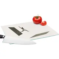 KitchenYeah Glazen Snijplank - 28x20 - Vintage - Man - Design - Snijplanken Glas