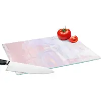 KitchenYeah Glazen Snijplank - 39x28 - Verf - Pastel - Design - Snijplanken Glas